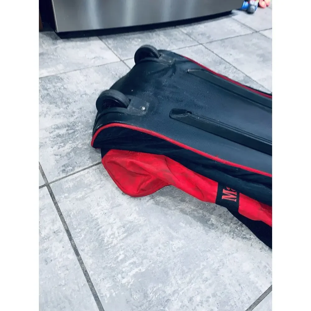 VINTAGE Marlboro Unlimited XL Large Rolling Duffle Bag w/ Wheels Hard Bottom